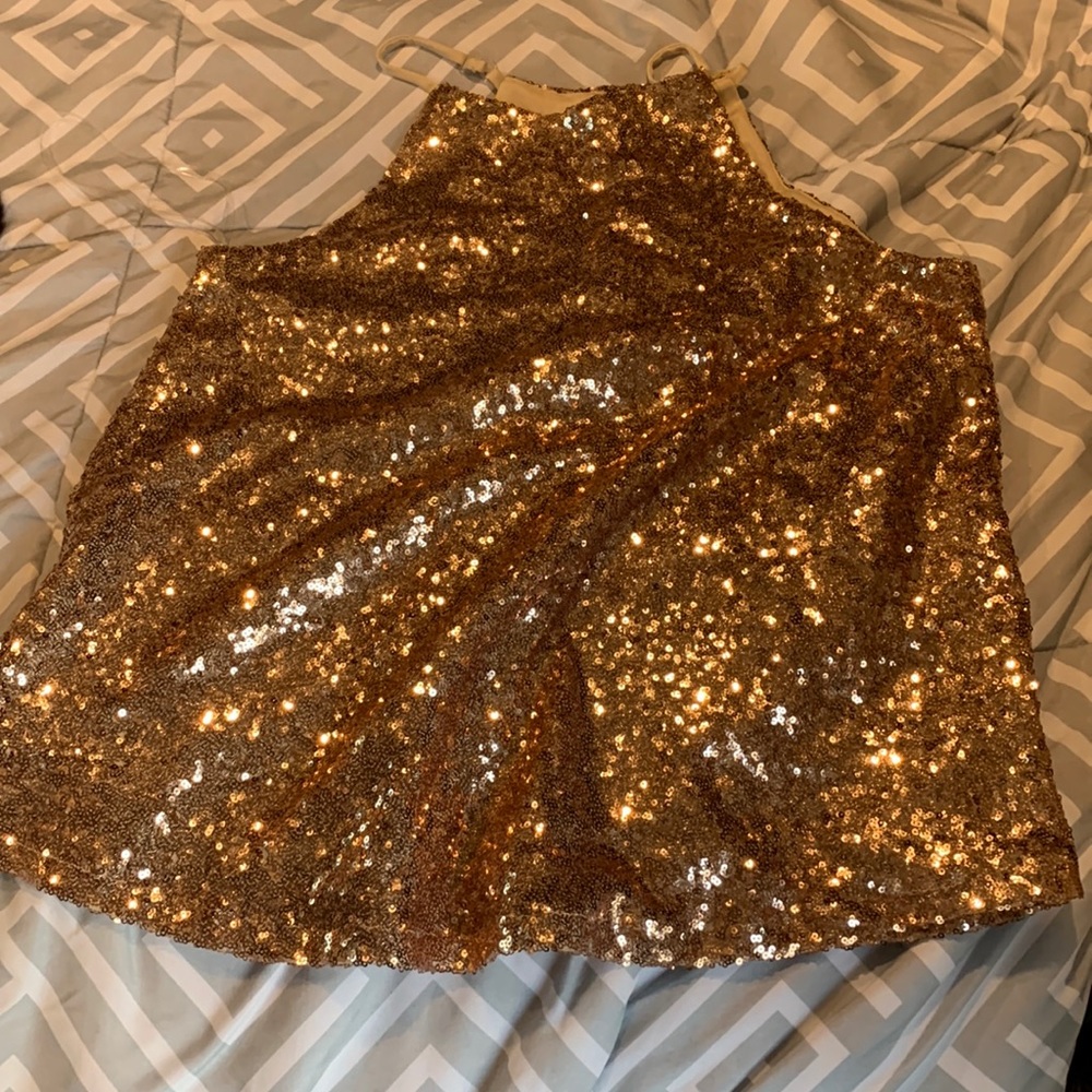 Rose Gold Sequin Tank